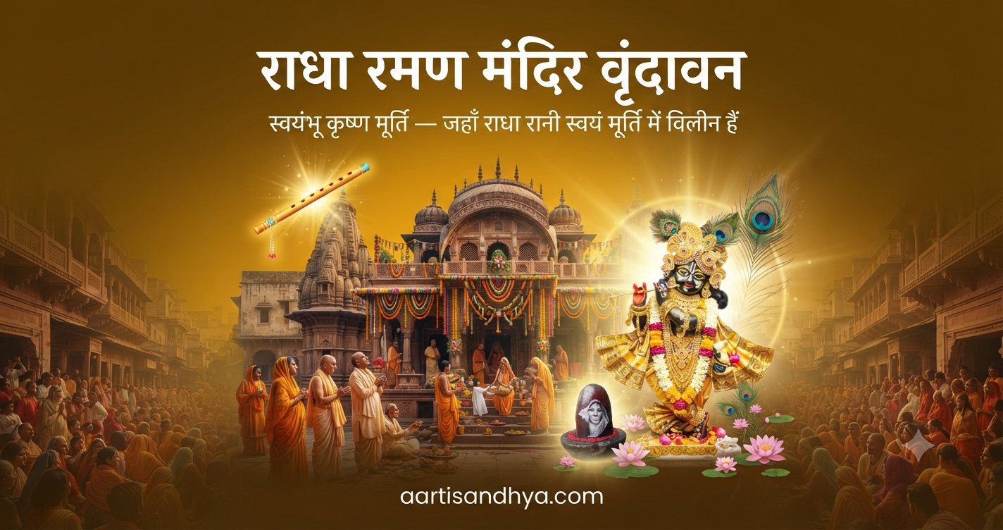 राधा रमण मंदिर वृंदावन | स्वयंभू कृष्ण मूर्ति उत्तर प्रदेश