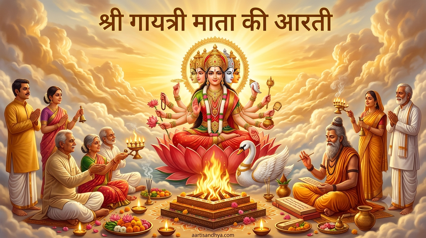 श्री गायत्री माता की आरती (Gayatri Mata Ki Aarti)