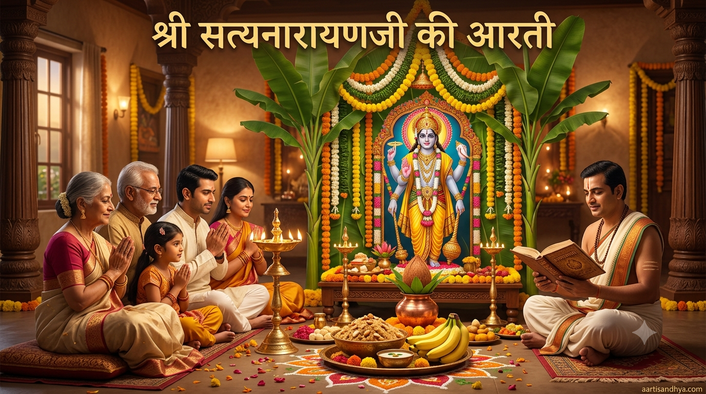 भगवान् श्रीसत्यनारायणजी की आरती (Lord Shree Sathyanarayanji ki Aarti)
