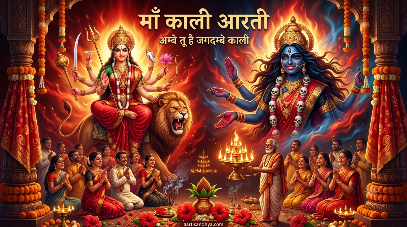 अम्बे तू है जगदम्बे काली: माँ दुर्गा, माँ काली आरती  ( Maa Durga Maa Kali Aarti )