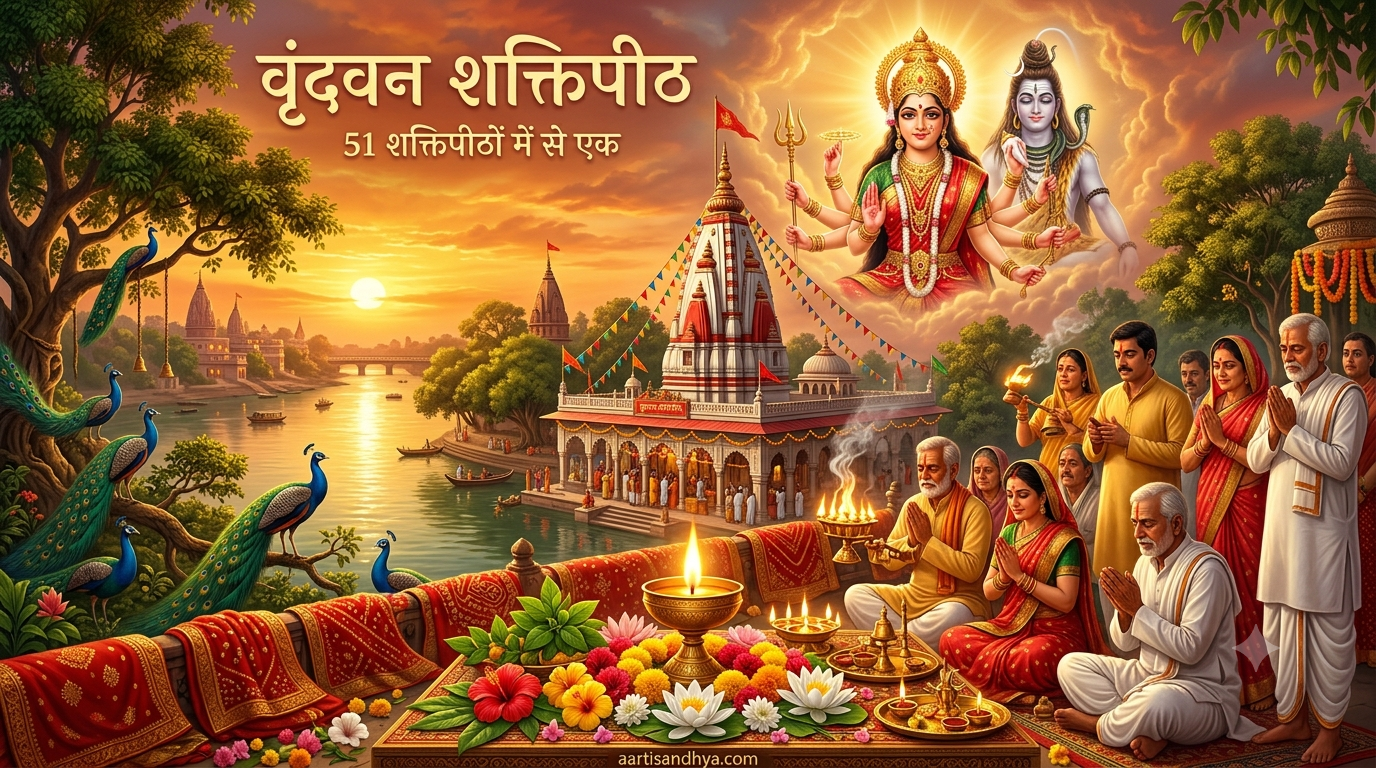 वृंदावन शक्तिपीठ - उत्तर प्रदेश | माँ सती के बालों का पवित्र शक्तिपीठ