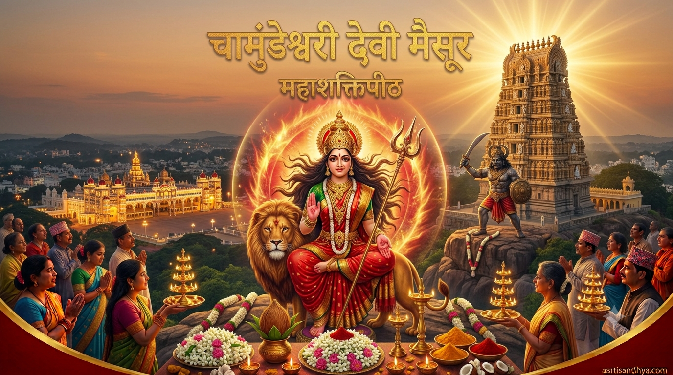 चामुंडेश्वरी देवी मैसूर - महाशक्तिपीठ कर्नाटक | चामुंडी पहाड़ी की अधिष्ठात्री देवी