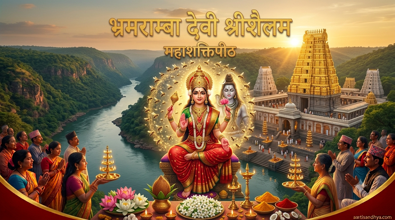 भ्रमराम्बा देवी श्रीशैलम - महाशक्तिपीठ आंध्र प्रदेश | मल्लिकार्जुन ज्योतिर्लिंग की शक्ति