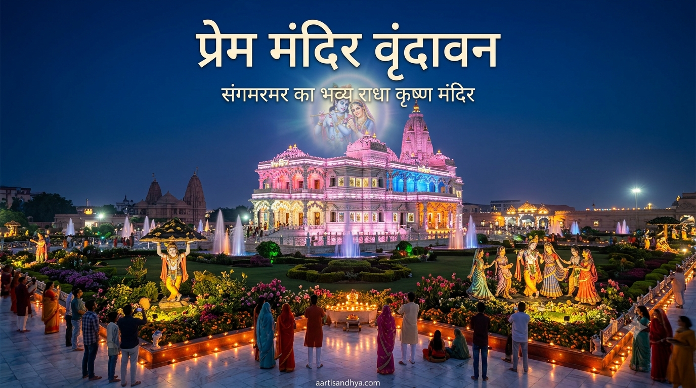 प्रेम मंदिर वृंदावन | संगमरमर का राधा कृष्ण मंदिर उत्तर प्रदेश