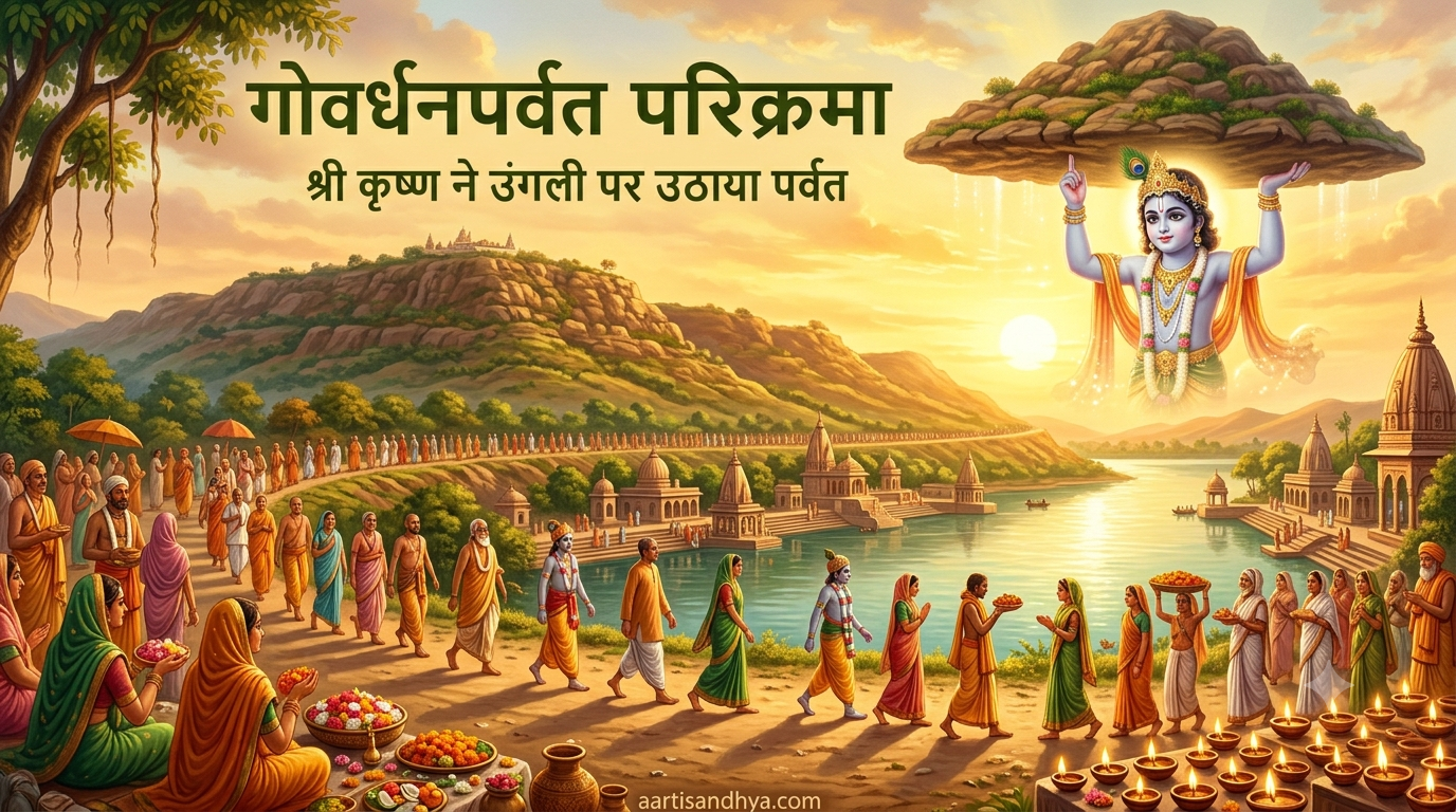 गोवर्धन पर्वत परिक्रमा | कृष्ण ने उठाया पर्वत उत्तर प्रदेश